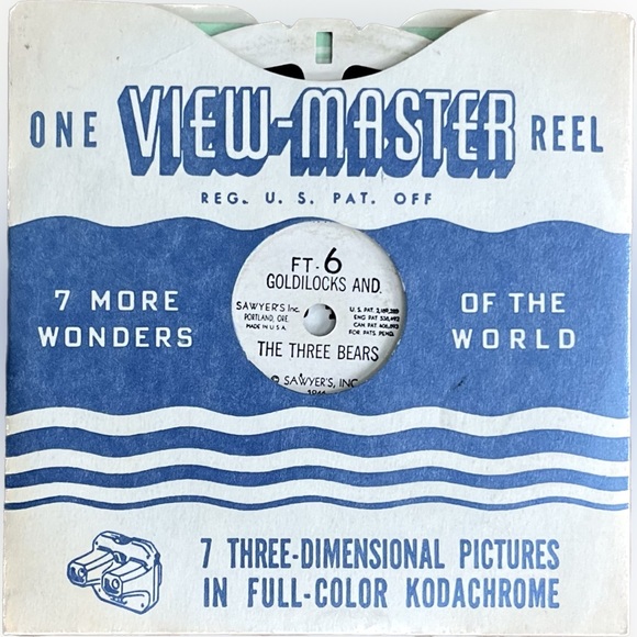 🎈2/$30 - VIEW-MASTER Reel FT-6 “Goldilocks and the Three Bears” 1948. - Picture 2 of 6